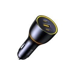 AOHI SUPERAUTO PD GAN 170W Fast Car Charger (2USB-C & 1USB-A) _ Black
